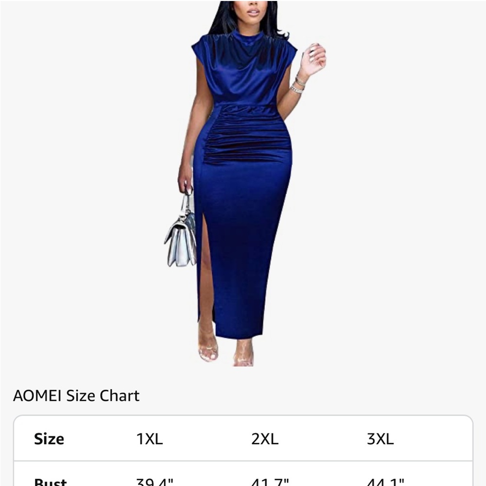 Beautiful Blue Satin Dress